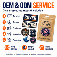 Badge auto-agrippant réutilisable pour casquettes, sacs à dos, harnais pour animaux de compagnie, emblème nominatif 3D imperméable, badges en caoutchouc souple, patch PVC personnalisé en gros