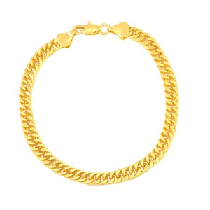 Bracelet pour homme plaqué or 18 carats, 6 mm, double brin, en alliage de zinc, bijoux unisexe, cadeau - Product Image 5