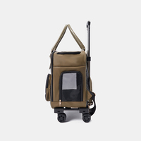 Sac de transport à roulettes pour animaux de compagnie Sac à dos d'extérieur avec fenêtre supérieure Poussette pour chats Accessoires Sacs pour chiots Sac de voyage pour chiens