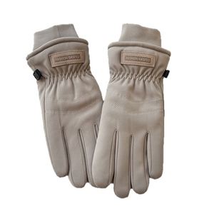 Gants de moto grande taille, protection contre le froid, doublure polaire double couche, coupe-vent, écran tactile, doigts complets, ski, homme - Product Image 5