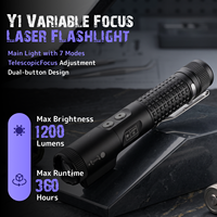 Lanterne tactique LED blanche Y1 AA étanche, portable, haute puissance, 1200 lumens, rechargeable par USB, longue portée