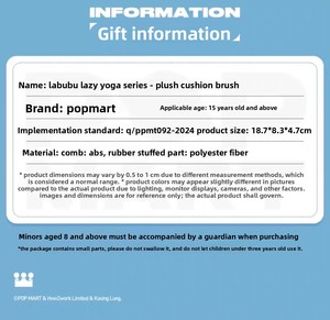 Pop Mart Labubu Lazy Yoga Plush Air <span class=keywords><strong>Peine</strong></span> Cojín <span class=keywords><strong>Peine</strong></span> - Product Image 3