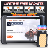 THINKCAR THINKSCAN 689BT Tyler AI Scanner OBD2 Bidirectionnel Complet avec Codage ECU, 34 Fonctions de Réinitialisation, Outils de Diagnostic Automobile Gratuits à Vie