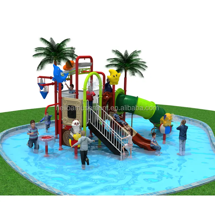 Double Channel Tube Slide Playground Children Play Long Water Slide for Pool