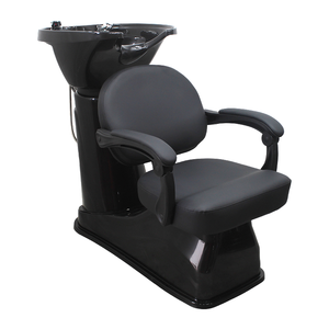 Fauteuil de lavage de cheveux noir pour salon de coiffure, équipement de spa capillaire, chaise de douche pour petit salon de barbier, vente en gros d'usine - Product Image 1