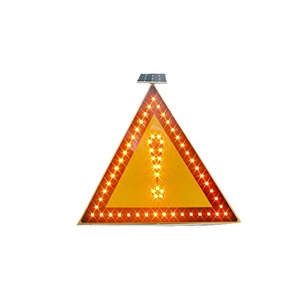 Panneau d'avertissement routier solaire à LED clignotant, cadre en aluminium réfléchissant, IP65, montage sur poteau, signalisation de sécurité routière - Product Image 4