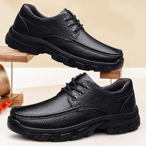 Zapatos de Negocios de Talla Grande para Comercio Transfronterizo, Casuales, de Cuero, de Caña Baja, con Cordones, Superficie de Terciopelo y Piel de Vacuno, Transpirables, Ligeros, Antideslizantes - Product Image 3