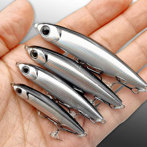 2024 Venta de cebo duro lápiz pez plateado con recubrimiento láser de distancia de tiro más <span class=keywords><strong>largo</strong></span> y lagos y ríos - Product Image 5