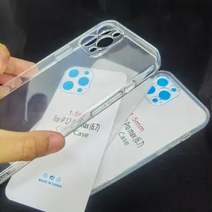 Fast Shipping Hybrid 1.5mm High Clear Transparent Soft TPU Silicone Mobile Smart Cell Phone Back Cover Case For Xiaomi Poco F1