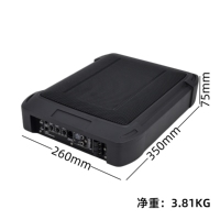 Subwoofer de Audio para Coche de 12 Pulgadas Potencia Máxima 1000W con Amplificador de Potencia Activo Parlante Woofer Delgado para Debajo del Asiento Subwoofer Delgado para Coche