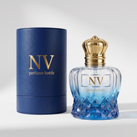 Flacons de parfum en verre facetté à bouchon couronne, flacons de parfum vides personnalisés, verre multicolore, vente en gros d'usine