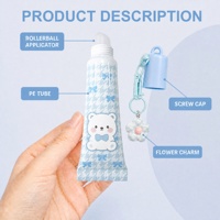 Emballage de gloss cosmétique, tube PE 19 mm, tube à presser pour baume à lèvres avec applicateur à pointe inclinée, impression personnalisée, étiquette privée, fabrication en usine