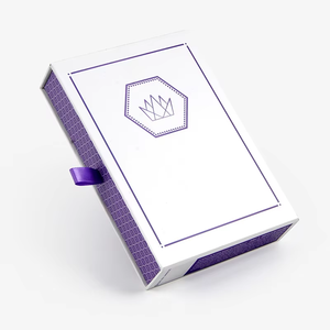 กล่องของขวัญกระดาษแข็งชนิดลิ้นชักเลื่อนพิมพ์โลโก้แบบกำหนดเองพร้อมแผ่นด้านและฟองน้ำซับสำหรับจับคู่กล่อง - Product Image 5