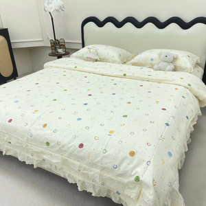 Ensemble quatre pièces en coton à pois et dentelle laitière française - Product Image 4