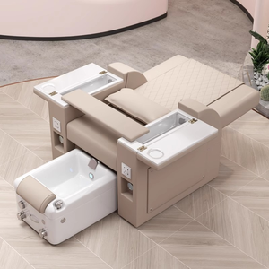 Sillón de Pedicura Eléctrico Multifuncional para Salón de Belleza, Servicio de Pestañas y Uñas, con Baño de Pies y Sofá - Product Image 3