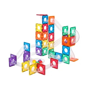 MNTL New BPA Free Magnet Tile Marble Run Magnetic Blocks Educational Kids Games Education Toy