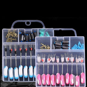 Kit de 10 piezas de silicona para pesca en agua dulce, accesorios de pesca con anillas en forma de ocho y caja de plomo. - Product Image 2