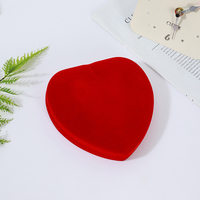 Caja de Presentación de Joyería A1 en Forma de Corazón, Roja, para Exhibición de Collares, Inserto para Pendientes y Estuche Compacto para Anillos, Ideal para Regalos de Novia