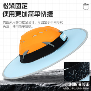 Casco Canle con Visera Azul y Rosa para Montañismo, Escalada en Roca, Protección Solar con Solapa para el Cuello - Product Image 2