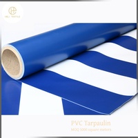 Bâche en PVC rayée tricotée de marque HELI, tissu tricoté avec revêtement PVC, 150D, poids moyen, pour vêtements et usage football/soccer