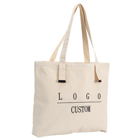 Sac fourre-tout en coton 8oz avec logo personnalisé, en toile recyclée réutilisable, blanc naturel, pour femmes, idéal pour le shopping