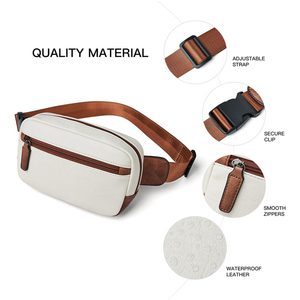 Sac <span class=keywords><strong>de</strong></span> poitrine bandoulière en cuir imperméable OEM pour femme, petit sac banane tendance 2L, sacoche <span class=keywords><strong>de</strong></span> <span class=keywords><strong>ceinture</strong></span> polyvalente - Product Image 4