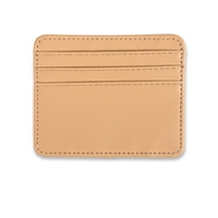 Dompet Kartu Kulit PU Grosir 3 Slot Kartu Dompet Tipis Logo Kustom Massal untuk Toko Ritel