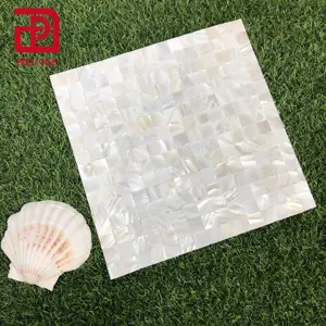 30x30mm白色珍珠母海贝壳马赛克用于厕所墙面装饰