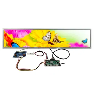 Pantalla LCD de barra ancha de tira larga IPS de 28 pulgadas, 1920x360,60HZ, 51 Pines, tarjeta USB SD, placa de controlador LVDs, de 28 pulgadas