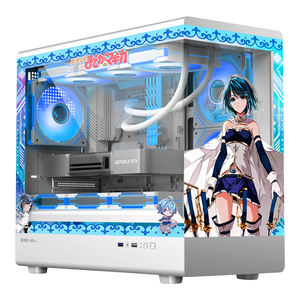 Boîtier <span class=keywords><strong>de</strong></span> PC <span class=keywords><strong>de</strong></span> jeu compact Hurricane Beast Puella <span class=keywords><strong>Magi</strong></span> Madoka Magica, MATX/ITX, panneau latéral en verre trempé, refroidissement par eau <span class=keywords><strong>de</strong></span> 360 mm - Product Image 1
