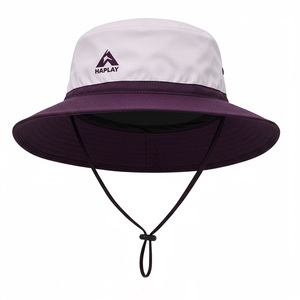 Oem bán buôn biểu tượng tùy chỉnh rộng vành thoáng khí ngoài trời Mũ câu cá, có thể điều chỉnh Polyester gorras thêu xô hat với chuỗi - Product Image 4