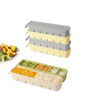 Slim Multi-Cube per alimenti a 6 fori per alimenti in Silicone per cubetti di ghiaccio stampo per ghiaccio con coperchio - Product Image 1
