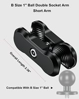 Support de téléphone pour vélo et moto en alliage d'aluminium antivol à double prise compatible avec les supports RAM avec adaptateur à boule de 1 pouce