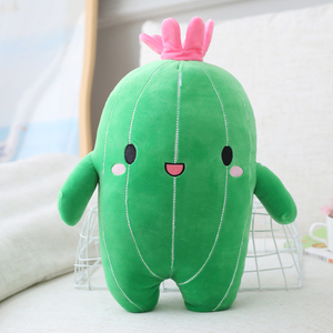 Kawaii Animal de peluche de juguete de almohada al por mayor de peluche de dibujos animados Plushie <span class=keywords><strong>Cactus</strong></span> Plants Plush Hugging Pillow - Product Image 2