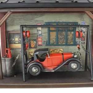 Ferro Metallo Artigianato Modello di <span class=keywords><strong>Auto</strong></span> Ornamenti In Metallo MDF Retro Shopfront Modello di Home Office Bar Mestieri Della Decorazione Dell'annata Della Decorazione Della Parete - Product Image 6