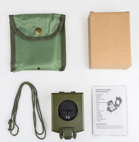 Ensemble de boussoles de poche en alliage d'aluminium Us Metal Compass Professional Hiking Camping Outdoor Survival Compass