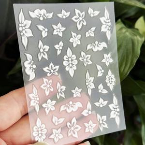 Chaud 5D Relief Acrylique Fleur Ongles Autocollants Auto-Adhésif Fleur <span class=keywords><strong>Kawaii</strong></span> Manucure Stickers pour DIY Nail Art Relief D'été Nail Decal - Product Image 2