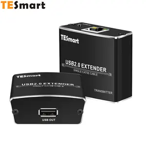 Testla smart extensor de cabo 100m, 480mbps, usb 2.0 de alta qualidade, compatível com cat5/5e/6, suporte para play e plug