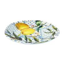 Assiettes en mélamine avec motif citron intégral, vaisselle durable pour restaurant, maison, cuisine