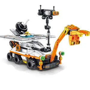 Explore Aviation Mars Rover Space Probe Station Adventure Science Car Explore Model Toys For Children Gifts Blocks Kit Bricks