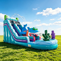 Parc aquatique gonflable pour enfants, toboggan de jardin, piscine, aire de jeux d'été en plein air, structure de jeux aquatiques