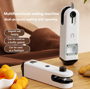 Nueva máquina de sellado y cortadora recargable USB multifuncional e imanes magnéticos para nevera, abrebotellas y linterna - Product Image 2