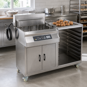 Máquina Eléctrica Comercial de Acero Inoxidable de Alta Resistencia para Freír <span class=keywords><strong>Donas</strong></span>, Capacidad para 4 Bandejas, Control Digital, para Uso en Panaderías y Hoteles, Soja - Product Image 1