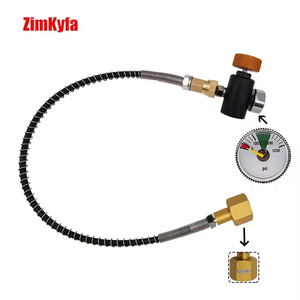 Soda Cylinder Bottle Hose <b>Adapter</b> Kit Without Bleed Valve for Sodastream to <b>Charging</b> Refilling CO2 From W21.8-14 Large CO2 Tank - Product Image 1