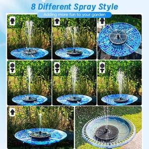 2025 fontaine d'eau flottante à énergie solaire étanche <span class=keywords><strong>pour</strong></span> la maison maison hôtel jardin décoration bain d'oiseau extérieur - Product Image 5
