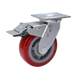 Roda Universal Movendo Placa Base Silencioso Rodas De Pé Bordeaux <span class=keywords><strong>4</strong></span> "5" 6 "8" Rodas de Rodízio para Carrinho Industrial - Product Image 1