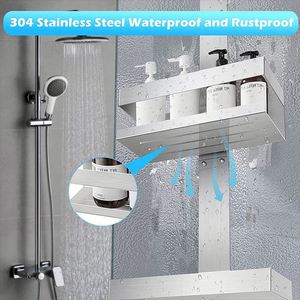 Étagère de douche d'angle suspendue en acier pour salle de bain - Product Image 2