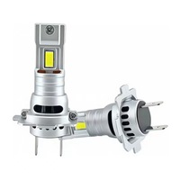 Phare LED 12V 6000K à brancher, mini ampoule H7 pour feux de croisement, projecteur H11 et combo H4 feux de route/croisement 2500LM, ajustement universel