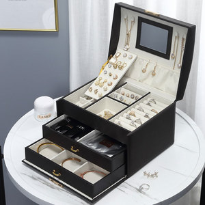 Guorui Hand-held <strong>Mirror</strong> Accessories Storage <strong>Box</strong> Ring Large Jewelry <strong>Box</strong> - Product Image 4