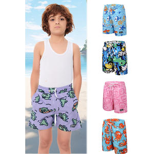 Pantalon de plage pour enfants taille haute <span class=keywords><strong>Short</strong></span> de <span class=keywords><strong>bain</strong></span> à séchage rapide avec filet intérieur Coupe ample <span class=keywords><strong>Short</strong></span> de <span class=keywords><strong>bain</strong></span> pour garçon Couleur Lavé Style doux - Product Image 1